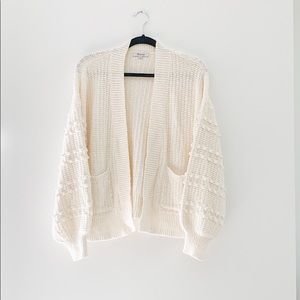 Madewell knit bobble sleeve cardigan